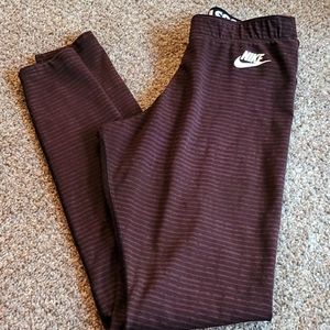 Nike Purple Cotton Just Do IT Workout Leggings